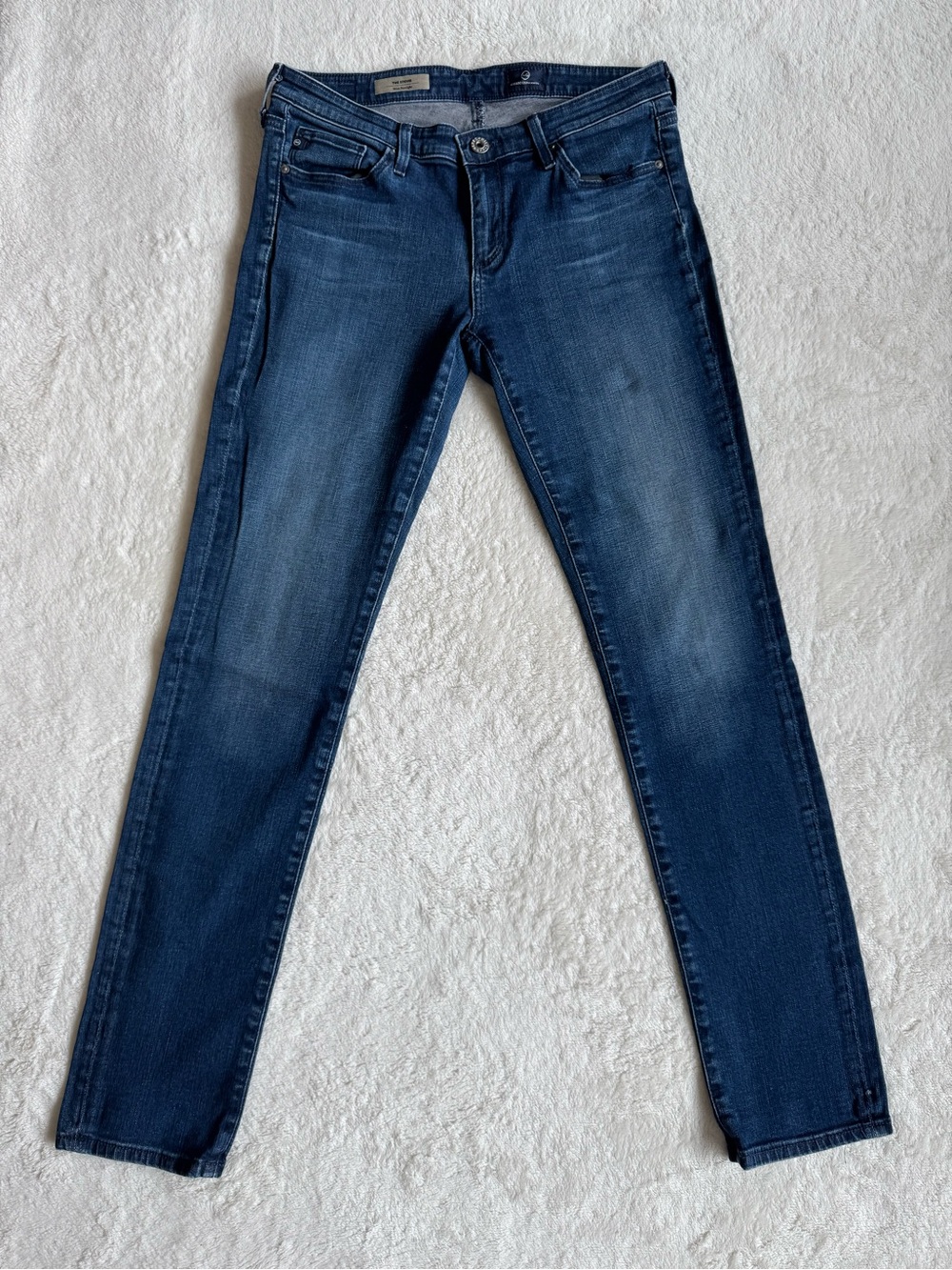 AG The Stevie Slim Straight Jeans — 28R, Medium Wash